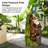 40"H Oversized Peacock & Jars Floor Fountain, 4-Tier Outdoor Water Feature with LED Lights, Polyresin