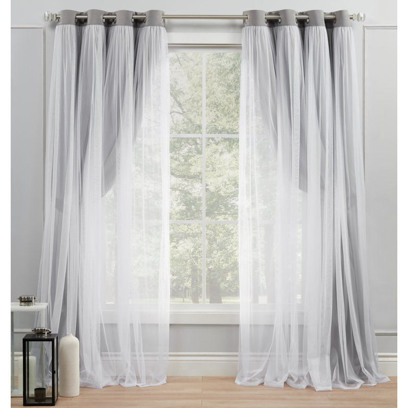 Nunley Room Darkening Curtain Pair, 52" W x 84" L, Soft Gray