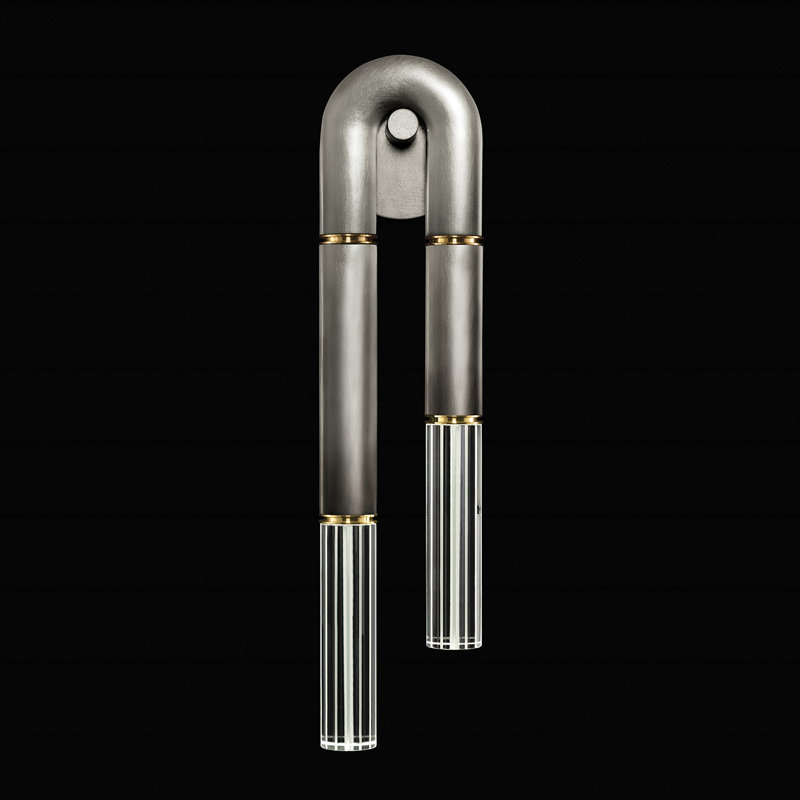 Antonia LED Flush Mounted Sconce, Ombre Silver/Brass