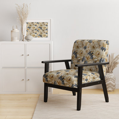 Chaise d'appoint florale Cobalt