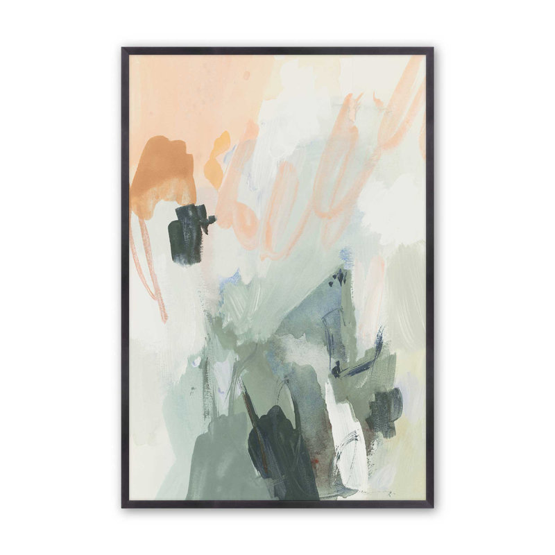«Whispers of Nature I Print», H 15,25 po x l 12,25 po, Encadrement ouvert, zinc vieilli