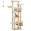 Tour pour arbre à chat de 69 po de hauteur pour grands chats d'intérieur avec super grand hamac, poteaux à griffer, maisonnette et grand perchoir supérieur, lit pour chat, maisonnette pour chat-1252043124