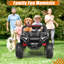 Voiture 2 places 24V avec télécommande, jouets UTV pour garçons, filles, 3 à 8 ans, voiture électrique avec lumières colorées, Bluetooth, MP3, USB, 5MPH-105700125