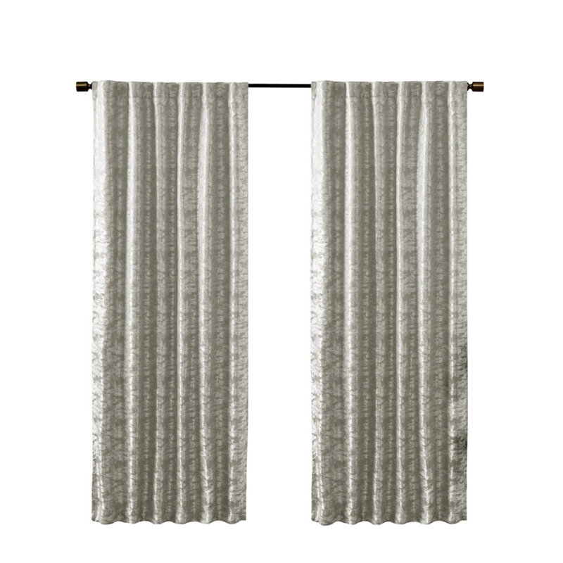 Rideau occultant avec passe-tringle Jacquard, L 50 po x L 84 po
