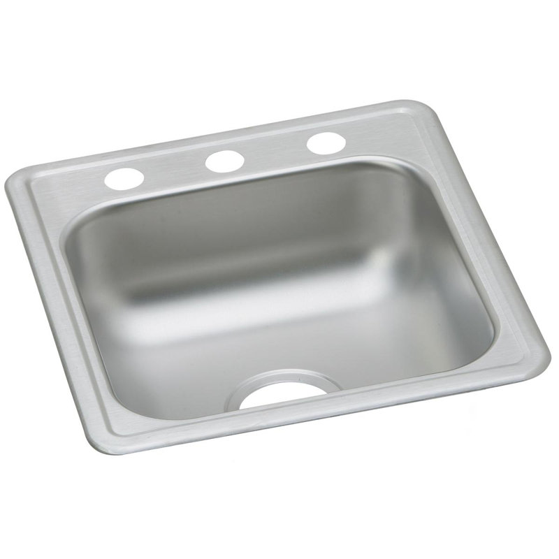 Dayton 17" L x 19" W Drop-In Kitchen Sink, 3 hole