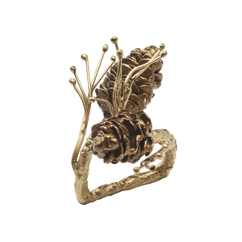 Gilded Pine Napkin Ring