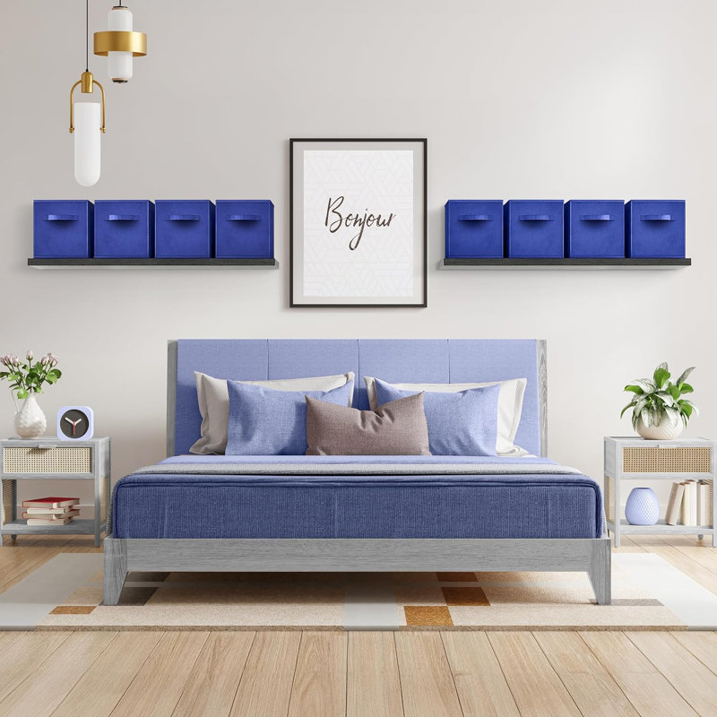Bac de rangement en tissu Sorbus, Bleu marine