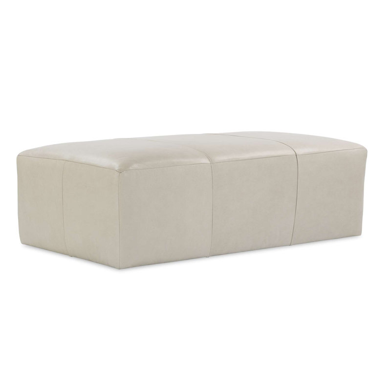 Macon Leather Ottoman, Putty (KL207-75)