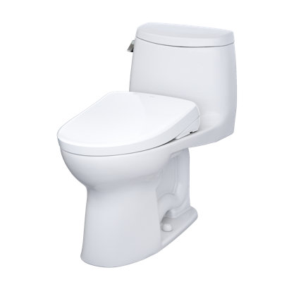 Toilette allongée monobloc 1,28 GPF WASHLET (siège de bidet inclus)