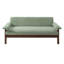 Spacieux canapé-causeuse vert, revêtement en polyester de style moderne pour une vie compacte