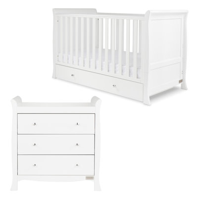 Snowdon Classic 2 Piece Furniture Set and Premium Sprung Mattress - White