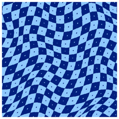 Wavy Checkered Pattern Quilted Bedspread All Sizes