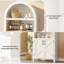 Bibliothèque arquée avec portes - étagère de rangement ouverte à 5 niveaux, bibliothèque moderne-1760577937