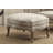 Comacho 32" Traditional Textured Fabric Ottoman with Durable Textured Upholstery, Weathered Gray Wood Legs-333620280