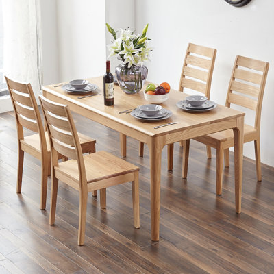 Minimalist Acrylic Floating Solid Wood Rectangular Dining Table