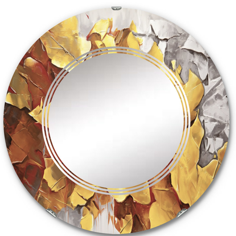 Imalee - Miroir mural moderne rond, 24 po x 24 po