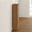 Deaver 1 Door Wardrobe, Storage Cupboard, Solid Pine, Oak Finish, Corona Design
