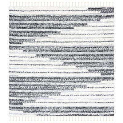 Wiegand Tassel Shag Performance Striped Rug