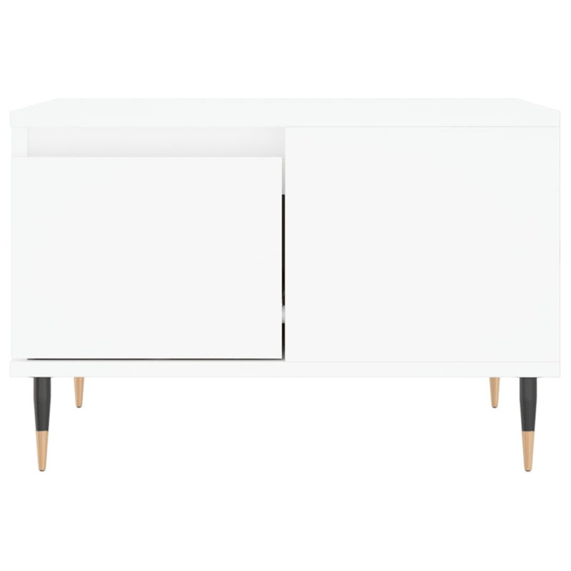 Cressey Four Leg Coffee Table with Storage, White