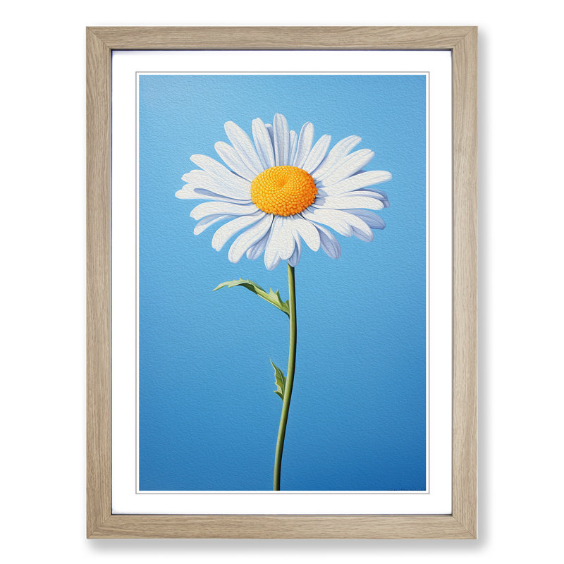 Single Picture Frame Print on Wood, Oak Framed, 34cm H x 25cm W