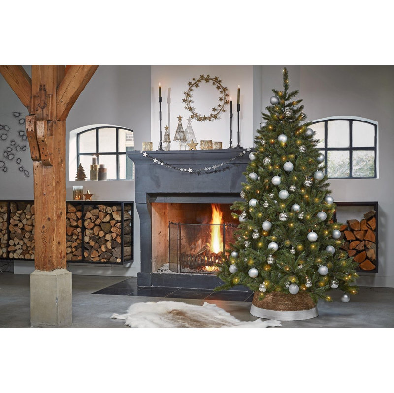 Bristlecone Artificial Christmas Tree, 3.94ft H x 2.59ft W x 2.59ft D
