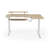 Marquasha Dual Motor L-Shaped Electric Standing Desk with LED and Monitor Stand -75247387-82577328