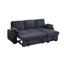 Canapé-lit modulaire réversible en chenille gris anthracite l 91 po Mackenzie-846451794