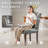 Modern Soft Linen Fabric 6'' Thickened Upholstered Dining Chair  with Solid Wood Legs, Nailhead Trim, Ergonomic High Back-1699584404