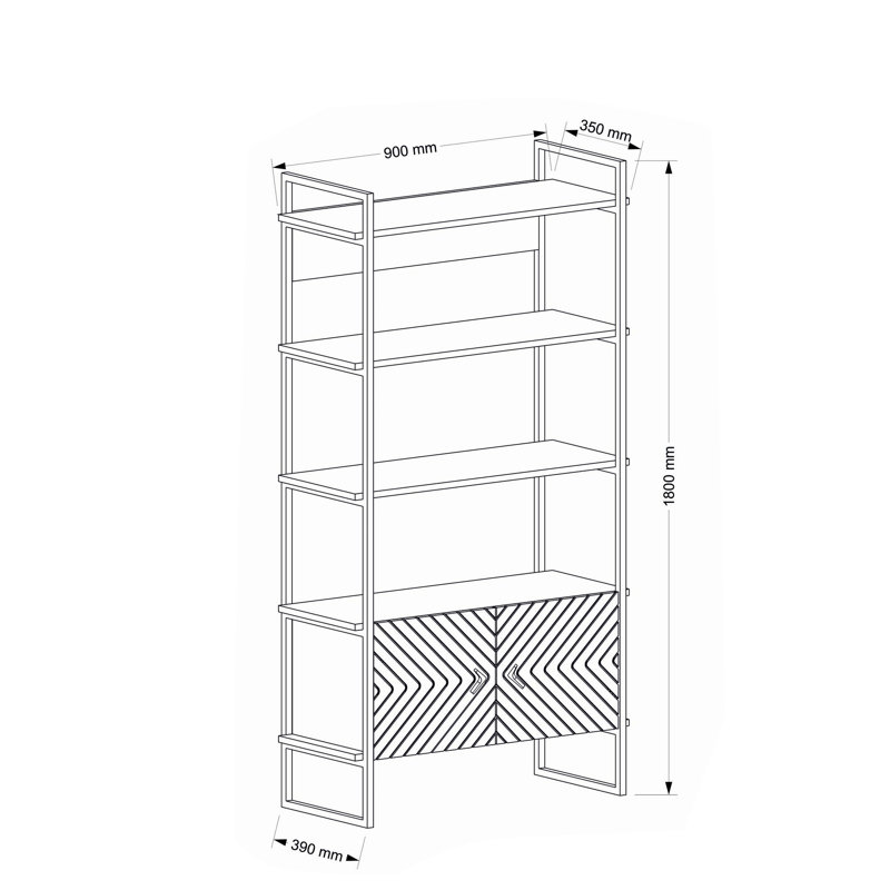 Étagère à livres H 70,87 "x l 35,43" Coolidge