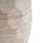Indoor/Outdoor Lightweight Concrete Side Table - Travertine Finish, Barrel Structure, Honeycomb Pattern