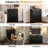 Modern 27.5" W 2 Door Fluted Accent Cabinet With Metal Handle, Cable Management Cut-Outs And Wooden Base