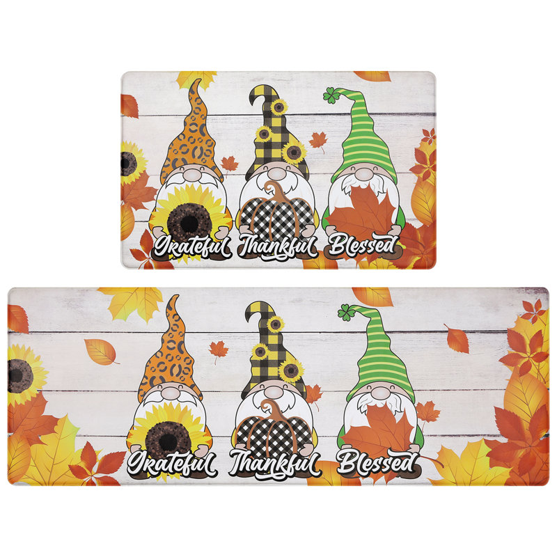 Graphic Prints Synthetic Water Resistant Anti-Fatigue Non-Skid Kitchen Mat