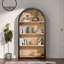 Bibliothèque arquée avec tablettes de rangement