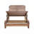 78.8'' Acacia Wood Outdoor Chaise Lounge, Adjustable Recliner with Headrest and Retractable Side Tray for Patio, Poolside, Garden, and Beach-2166652