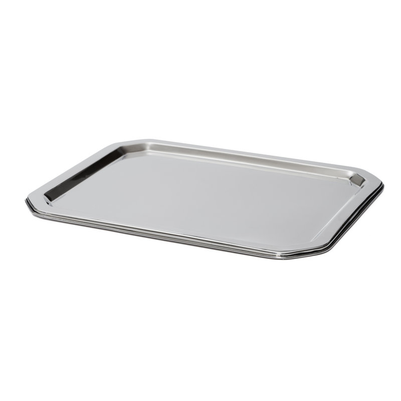 Canora Grey Basile Stainless Steel Tray, 1" H x 15" W x 12" D