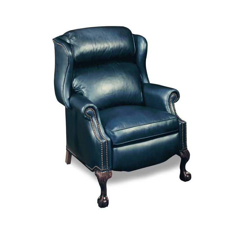 Presidential Leather Recliner, Aline Fumo Genuine Leather, Cobblestone, Power
