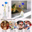 Figurine fleur en cristal avec vase à facettes, sculpture florale à deux fleurs pour table, tablette et bureau-133285533