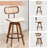 Sirine Swivel Vegan Leather Bar & Counter Stool-986270888