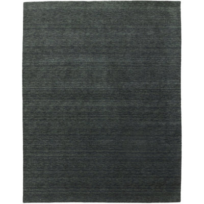 Greilickville Hand Loomed Gabbeh Rug, 100% Wool, Solid Color, Fade & Stain Resistant, Durable, All Sizes, India-Made.