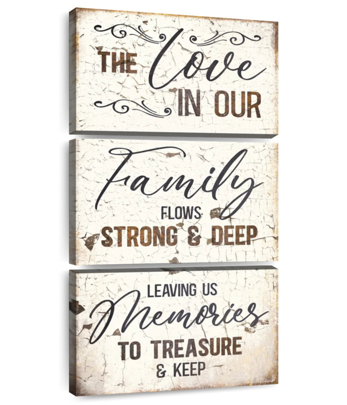 Plaque murale «Love In Our Family», H 32 po x l 15 po