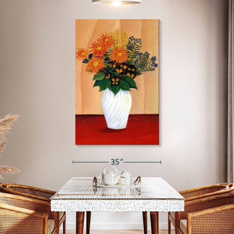 Bouquet de fleurs Harnek 1909-10, H 51 po x l 34 po
