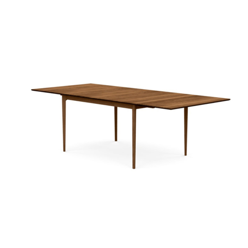 Table à rallonge à quatre pieds Sarah, L 42 po x L 96 po, Cerise brune