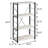 Antique White And Black 3-Shelf Bookcase