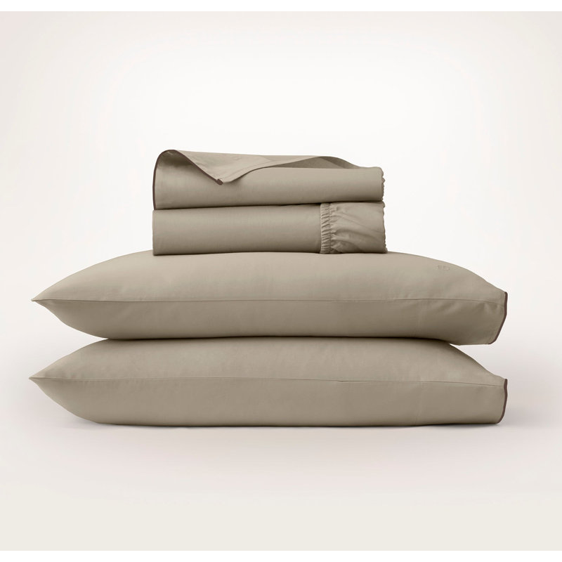 Signature Embellished Sheet Set, Cal.King Sheet Set with 4 Additional Pieces, Oak;Walnut
