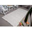 Tapis kilim turc vintage fait à la main beige avec motif rayé - tapis de chanvre traditionnel Anatolian