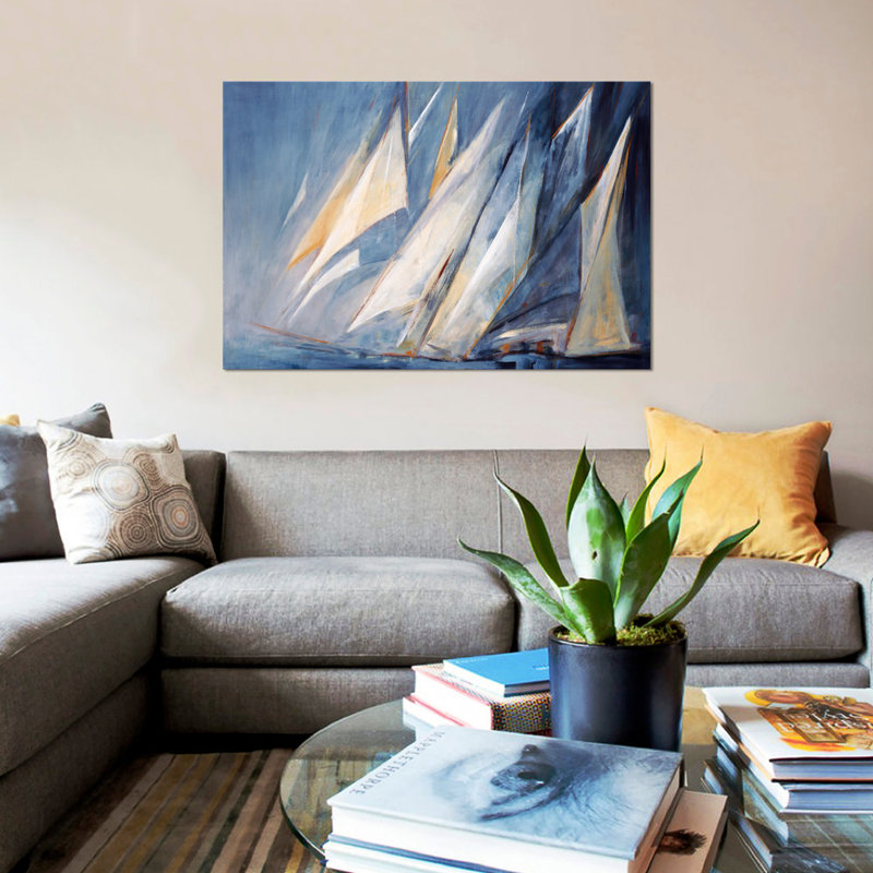 «Contre le vent», reproduction sur toile, H 40 po x l 60 po x P 1,5 po, Toile tendue