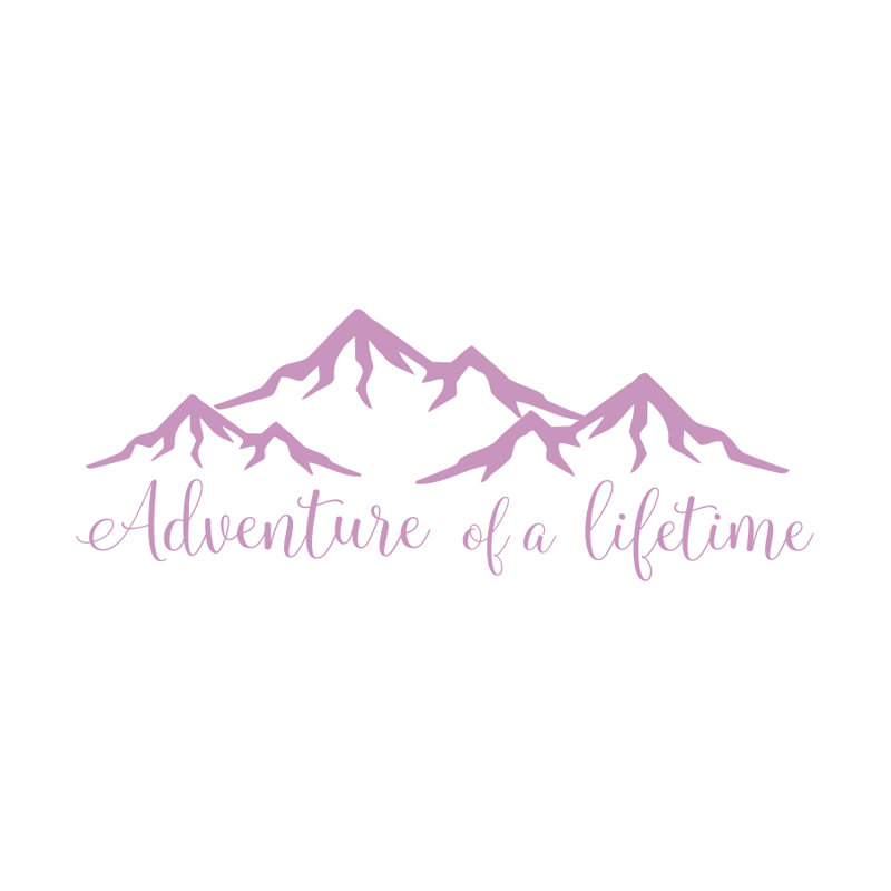 Adhésif décoratif citation «Adventure of a Lifetime», Lilas