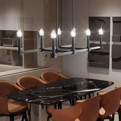 Lustre carré noir
