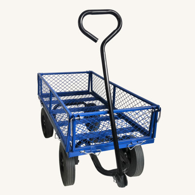 Multi-Functional Garden Dump Cart with Solid Tires | Heavy-Duty Utility Cart for Lawn, Yard & Home Projects