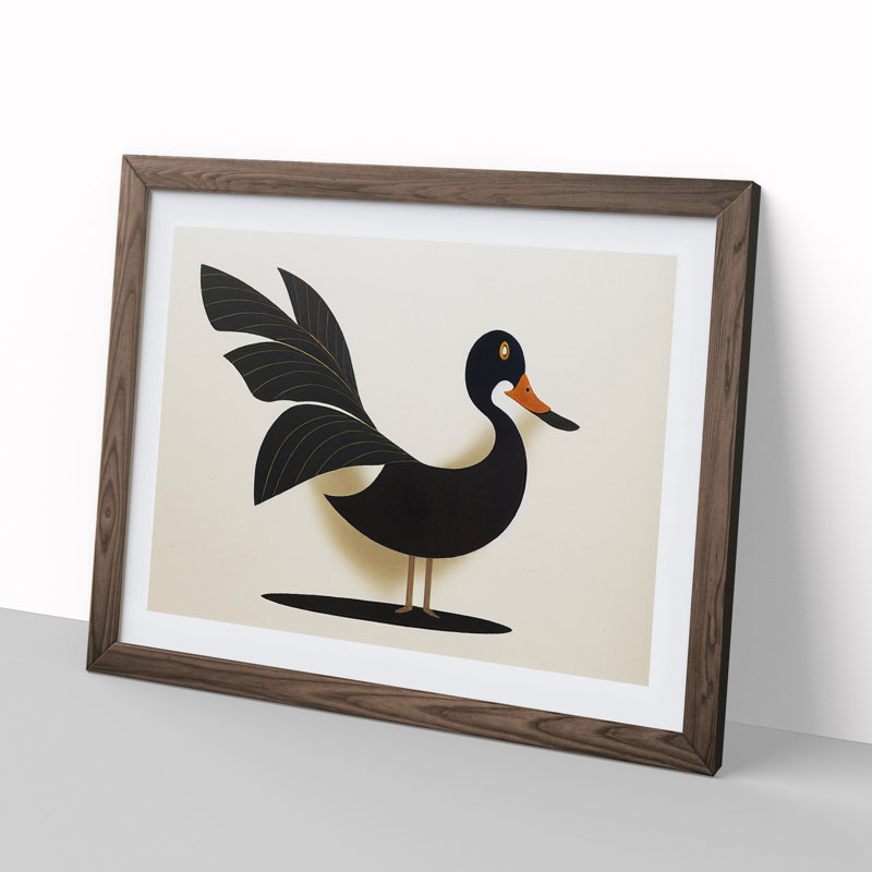 Beaming Duck Abstract - Framed Print, 25cm H x 34cm W x 2cm D